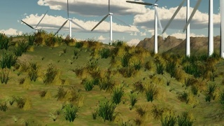 乡间的风车视频素材模板下载