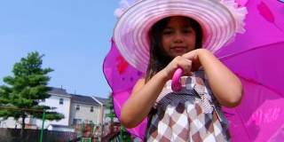 赛琳娜的粉色帽子和雨伞HH 2