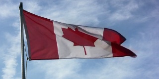 高清:加拿大国旗中镜头
