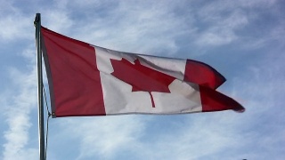 高清:加拿大国旗中镜头视频素材模板下载