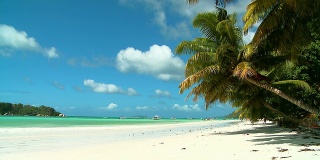 塞舌尔的热带海滩