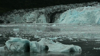 潮汐水冰川在晚上高清视频素材模板下载