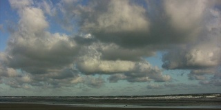 北海海滩，清晨，海浪和海洋(高清)