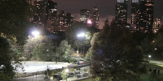 中央公园晚上滑冰