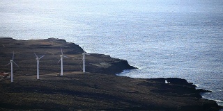 风力涡轮机和海洋，高清视频