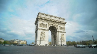 巴黎凯旋门的时间流逝视频素材模板下载