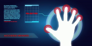 指纹扫描仪未来高科技安全系统
