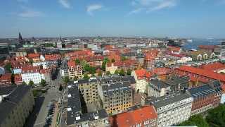 丹麦哥本哈根全景图视频素材模板下载