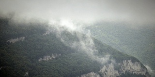 云山在雨中