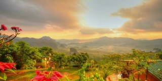泰国phu - langka国家公园美丽的日出