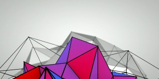 抽象三角形背景循环- 2变种紫橙(高清)