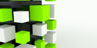 现代动画方块循环-绿色(高清)