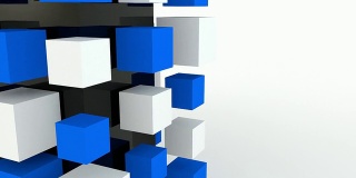 现代动画方块循环-蓝色(高清)