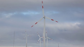 风力涡轮机视频素材模板下载