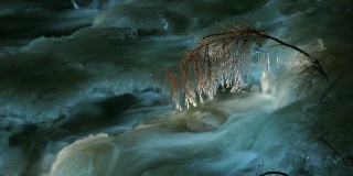 HD Winter River with Icy Branch (Loopable) (4:2:2@100 Mb/s)