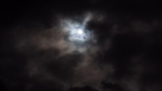 黑天空下的月亮和云视频素材模板下载