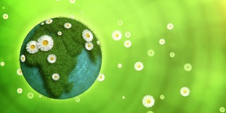 自然地球仪(左边，绿色背景)-环