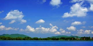 河流，森林，高山和天空