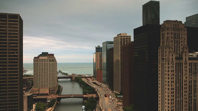 芝加哥市中心的观点