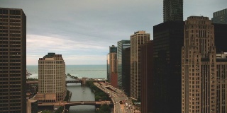 芝加哥市中心的观点