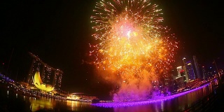 新加坡的新年焰火