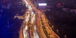 时光流逝——上海公路夜景