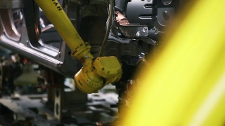工业机器人检测车视频素材模板下载