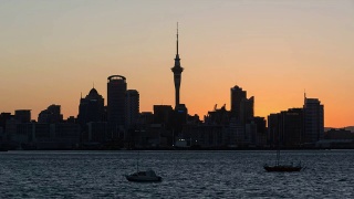 新西兰日落时奥克兰的时间流逝视频素材模板下载