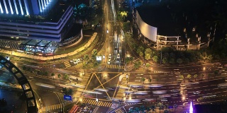 吉隆坡夜间交通时间流逝