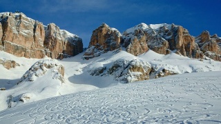 萨斯波多多山，Val di Fassa, Dolomites，意大利视频素材模板下载