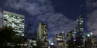 中央公园的夜景