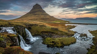 Kirkjufell冰岛日落视频素材模板下载