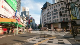 高清延时:大阪道顿堀的行人视频素材模板下载