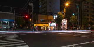 高清延时:大阪夜晚的行人