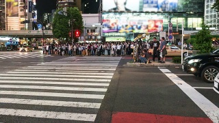 高清延时:东京涉谷十字路口，日本视频素材模板下载