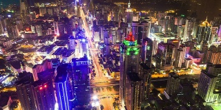 天际线，办公大楼和现代城市的地标，深圳。
