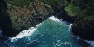 纳帕利海岸考艾岛海岸线航拍