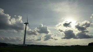 风力涡轮机风车视频素材模板下载