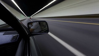 汽车在隧道中高速行驶，延时行驶视频素材模板下载