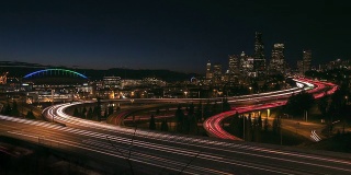 西雅图高速公路长时间曝光