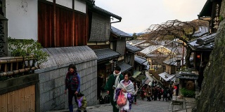 HD Time Lapse:这是京都三嫩坂的一条街道
