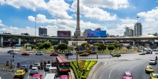 时间流逝-曼谷胜利纪念碑的交通