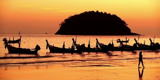 普吉岛卡塔海滩日落泰国