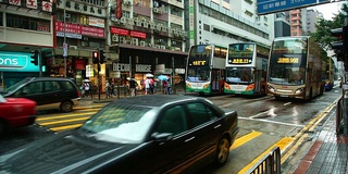 香港街道上的交通状况