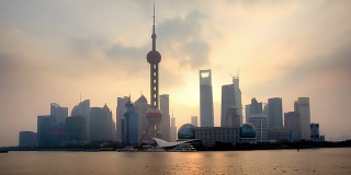 上海天际线日出