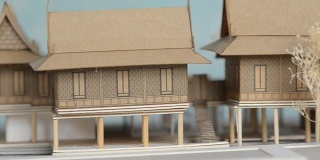 后视图:泰国房屋风格模型