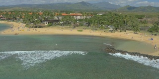 夏威夷海滩无人机无人机航拍