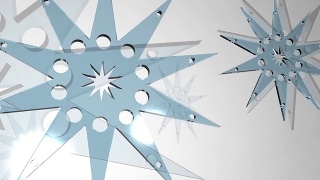 3D雪花明星假日背景#2视频素材模板下载
