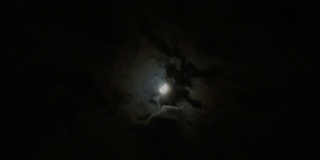 遥远的月亮和云