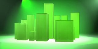 玻璃城市360旋转绿色